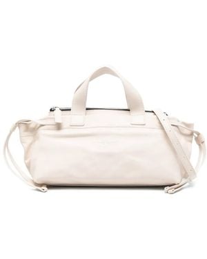Vic Matié Zip Leather Tote Bag - Natural