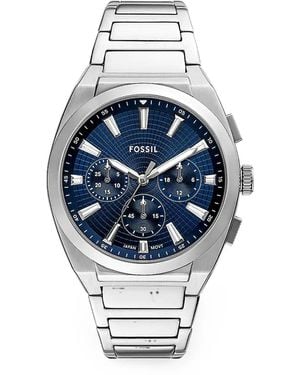 Fossil Everett 44Mm Watch - Blue