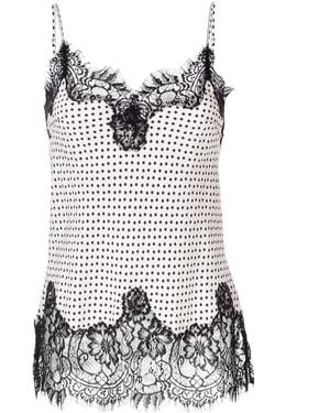 Gold Hawk Lace Detail Top - Grey