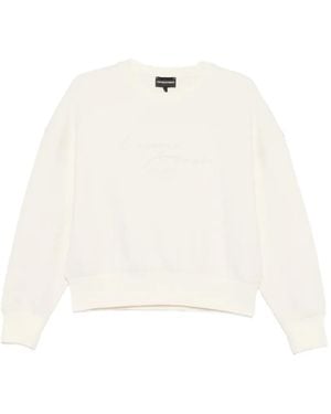 Emporio Armani Cotton Crewneck Sweatshirt - White