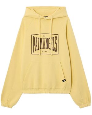 Palm Angels Box Logo Loose Hoodie - Yellow