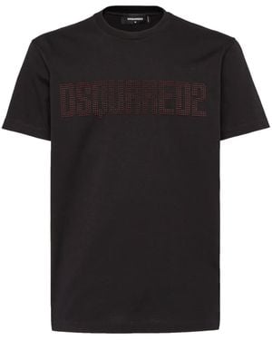 DSquared² ビジューロゴ Tシャツ - ブラック