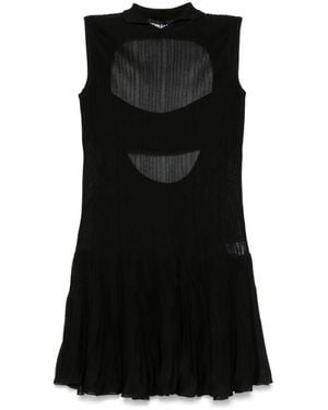 ANDREADAMO Ribbed Mini Dress - Black