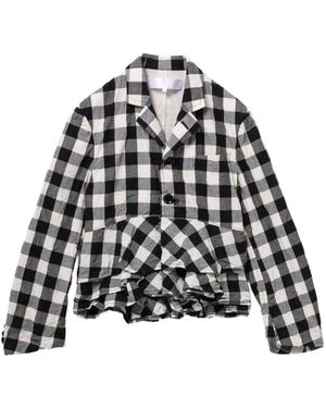 Tao Comme Des Garçons Gingham Blazer - Black