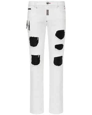 Philipp Plein Rock Star Fit Jeans Basic - White