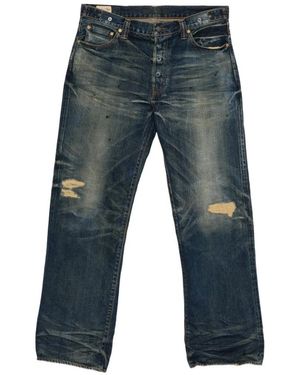 Mastercraft Union Showa Jeans im Distressed-Look - Blau