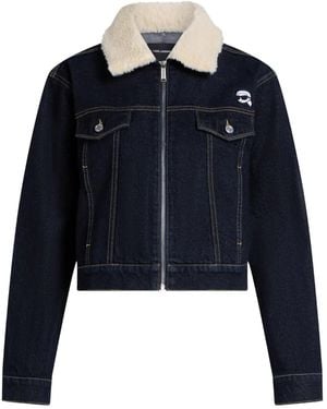KARL LAGERFELD Ikon Denim Jacket - Blue