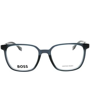 BOSS Rectangle-Frame Glasses - Black