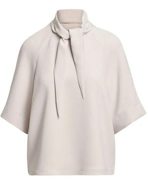 Essentiel Antwerp Blouse Nouée À Manches Raglan - Natural