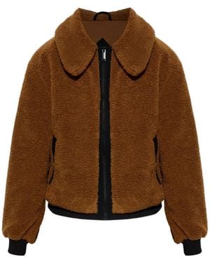 Canada Goose Willa Fleece-Texture Jacket - Brown