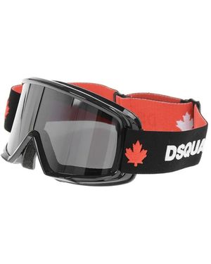 DSquared² Skibrille Mit Logo-Riemen - Grau