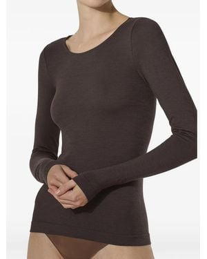 Wolford Seamless Long-Sleeve Top - Grey