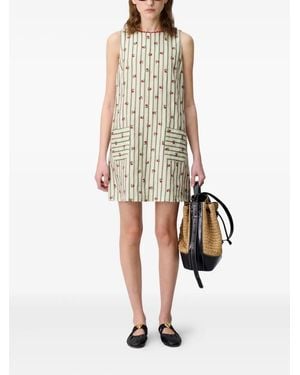 Claudie Pierlot Floral-Embroidered Minidress - White
