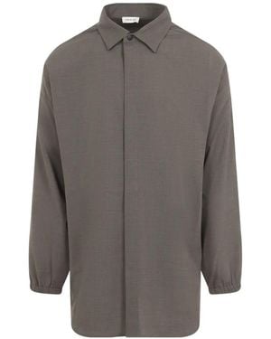 Fear Of God Elasticated-Cuff Wool Shirt - Grey