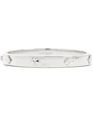 Kate Spade Clover-Embellished Bangle Bracelet - White