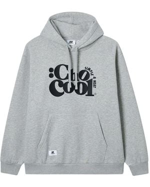 Chocoolate Logo-Print Hoodie - Gray