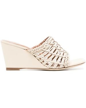 STAUD Blair Wonven-Design Wedge Sandals - Natural
