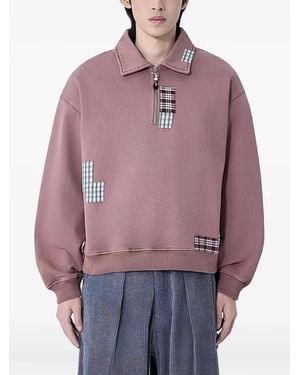 STORY mfg. Sweat À Design Patchwork - Purple