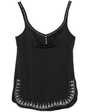 Rabanne Stud-Detail Top - Black