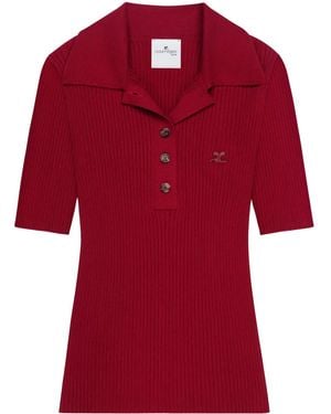 Courreges Iconic Polo Shirt - Red