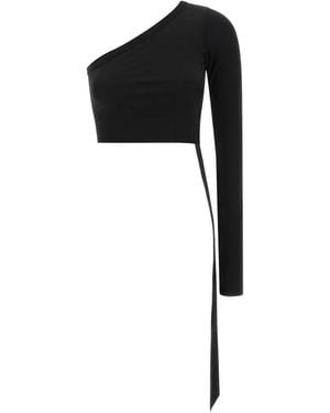 Rick Owens Ziggy One-Shoulder Top - Black