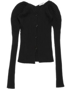 Acne Studios Button-Up Ribbed Cardigan - Black