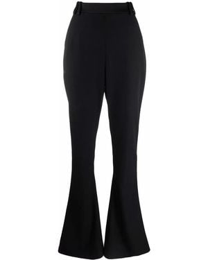 Balmain High-Waist Bootcut Trousers - Blue