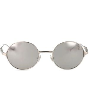 DIESEL Round-Frame Metal Sunglasses - Grey
