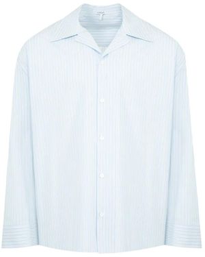 Loewe Striped Cotton Shirt - White