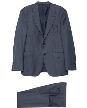 Canali Completo Monopetto Con Revers A Lancia - Blu