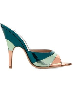Gianvito Rossi Marea Metallic Sandals - Green