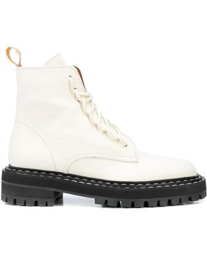 Proenza Schouler レースアップ アンクルブーツ - ホワイト