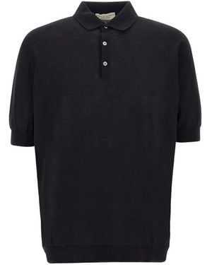 FILIPPO DE LAURENTIIS Cotton Polo Shirt - Black