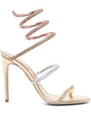 Rene Caovilla Cleo Three-Toned Sandal 105 Shoes - White