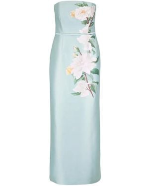 Sachin & Babi Vestido Largo Con Estampado Floral - Azul