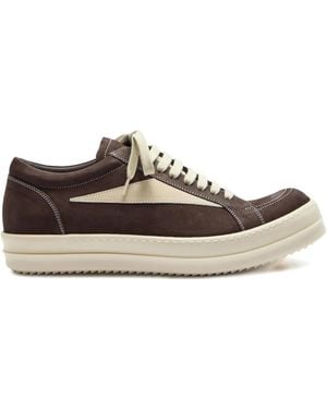 Rick Owens Concordians Vintage Low Top Sneakers - Brown