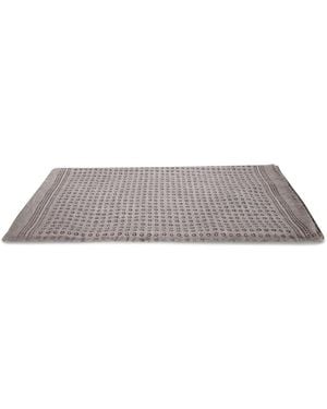 Dell'Oglio Écharpe Frangée À Motif Géométrique - Grey