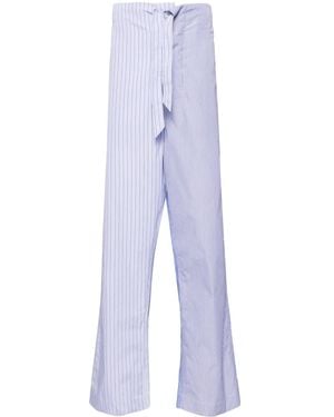 Maison Margiela Striped Trousers - Blue