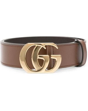 Gucci Cinturón Double G - Marrón