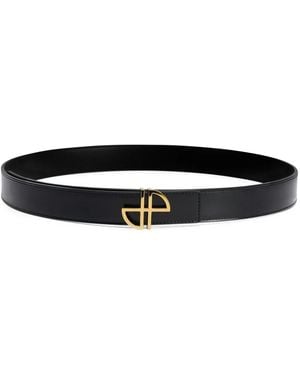 Patou Jp Leather Belt - Black
