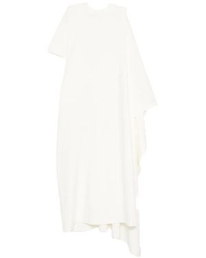 Coperni Draped Asymmetric T-Shirt Dress - White