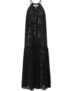 One Teaspoon Lace Pleated Dress - Black