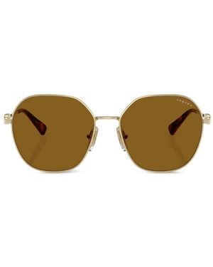 Vogue Eyewear Geometric-Frame Chain-Link Sunglasses - Metallic