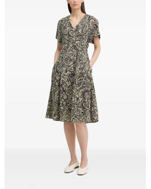 Marc O' Polo Midikleid Mit Blumenprint - Grün