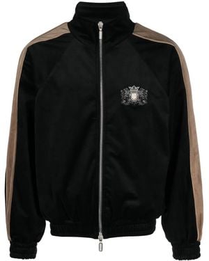 Rhude Sky Lounge Velvet Track Jacket - Black