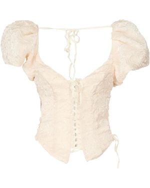 For Love & Lemons Corset Top - White