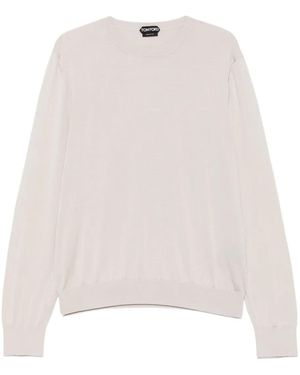 Tom Ford Pullover mit rundem Ausschnitt - Weiß