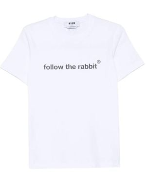 MSGM Graphic-Print T-Shirt - White