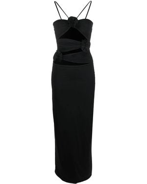 Maygel Coronel Cut-Out Midi Dress - Black