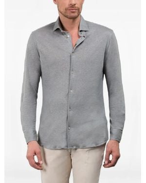 Moorer Sorrento Linen Shirt - Gray